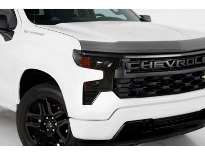 Headlight Covers; Carbon Fiber Look (22-25 Silverado 1500 Custom, Custom Trail Boss, WT)