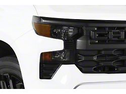 Headlight Covers; Carbon Fiber Look (22-26 Silverado 1500 Custom, Custom Trail Boss, WT)