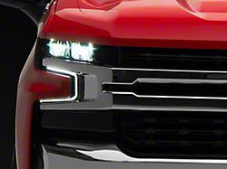 Headlight Covers; Smoked (19-21 Silverado 1500, Excluding Custom, Custom Trail Boss & WT)