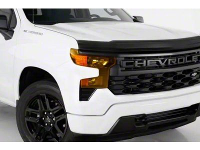 Headlight Covers; Transparent Yellow (22-25 Silverado 1500 Custom, Custom Trail Boss, WT)