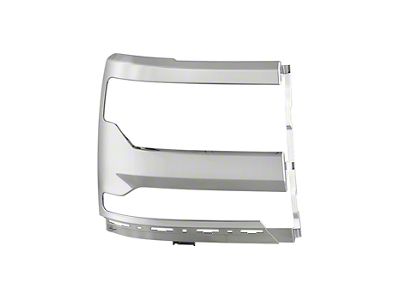 Headlight Trim Bezel Cover; Chrome; Passenger Side (16-18 Silverado 1500)