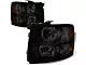 Headlights with Amber Corner Lights; Black Housing; Smoked Lens (07-13 Silverado 1500)