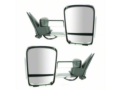 Heated Manual Towing Mirrors; Chrome (03-06 Silverado 1500)