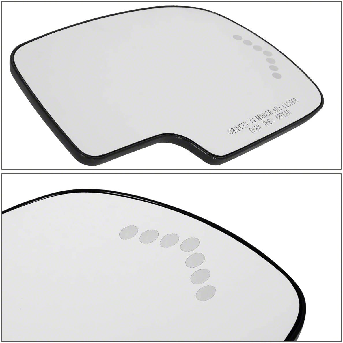Silverado 1500 Heated Mirror Glass with LED Turn Signal; Passenger