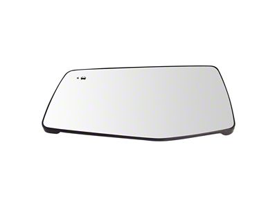 Heated Standard Mirror Glass with Blind Spot Indicator; Driver Side (19-21 Silverado 1500)
