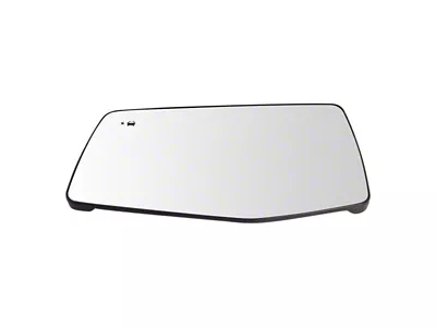 Heated Standard Mirror Glass with Blind Spot Indicator; Driver Side (19-21 Silverado 1500)