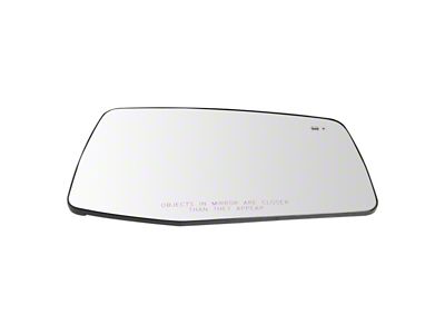 Heated Standard Mirror Glass with Blind Spot Indicator; Passenger Side (19-21 Silverado 1500)