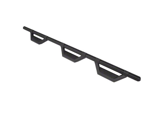 Hex Series Wheel to Wheel Side Step Bars without Mounting Brackets; Textured Black (19-24 Silverado 1500 Double Cab, Crew Cab w/ 6.50-Foot Standard Box)