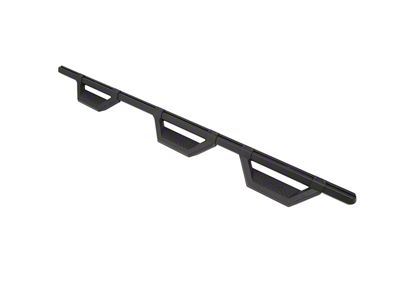 Hex Series Wheel to Wheel Side Step Bars without Mounting Brackets; Textured Black (19-24 Silverado 1500 Crew Cab w/ 6.50-Foot Standard Box)