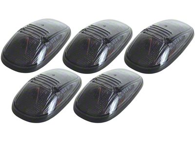 Hi-5 Cab Roof Light Kit; 99-02 Dodge Style; Smoke Lens; Amber LED (Universal; Some Adaptation May Be Required)