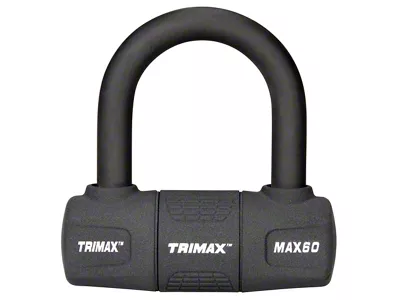 High Security General Purpose U-Lock; 9/16-Inch Shackle; Black