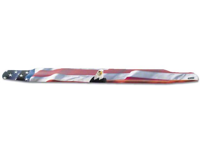 Vigilante Premium Hood Protector; American Flag with Eagle (01-02 Silverado 1500)