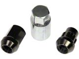 Hyper Black Acorn Wheel Lug Nut Lock Set; M14x1.50; Set of 20 (99-24 Silverado 1500)