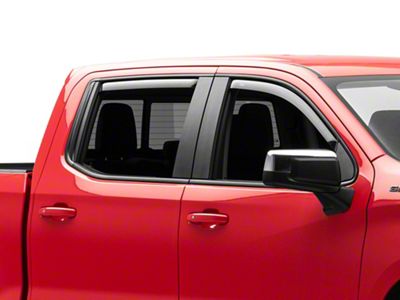In-Channel Ventvisor Window Deflectors; Front and Rear; Dark Smoke (19-25 Silverado 1500 Crew Cab)