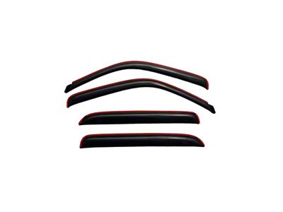 In-Channel Ventvisor Window Deflectors; Front and Rear; Dark Smoke (04-06 Silverado 1500 Crew Cab)