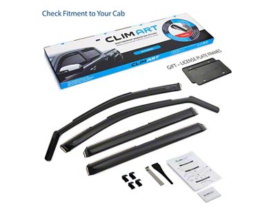 in-Channel Window Deflectors (19-25 Silverado 1500 Crew Cab)