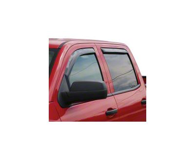 In-Channel Window Deflectors; Front and Rear; Matte Black (14-18 Silverado 1500 Crew Cab)