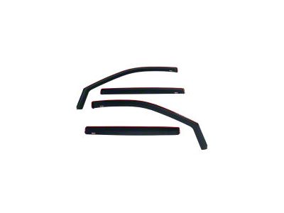 In-Channel Window Deflectors; Front and Rear; Matte Black (19-25 Silverado 1500 Crew Cab)