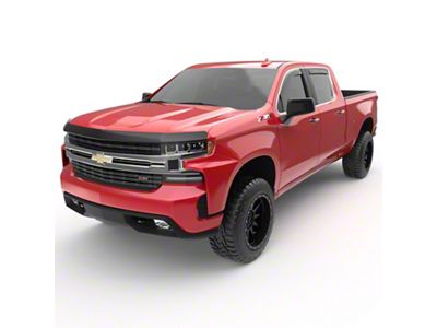 EGR In-Channel Window Visors; Front and Rear; Matte Black (19-24 Silverado 1500 Double Cab)