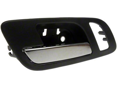 Interior Door Handle with Heated/Memory Seat Switch Hole; Black and Chrome; Front Driver Side (07-13 Silverado 1500)