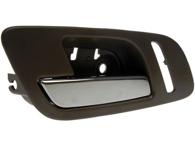 Interior Door Handle with Heated Seat Switch Hole; Cashmere Brown and Chrome; Front Driver Side (07-13 Silverado 1500)
