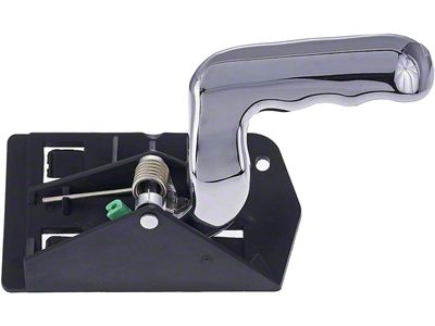 Interior Door Handle; Front and Rear Left; All Chrome; Plastic (99-06 Silverado 1500 Crew Cab)