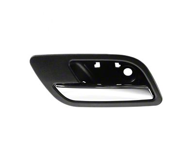 Interior Door Handle; Rear Driver Side; Chrome and Black (07-13 Silverado 1500 Crew Cab)