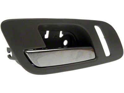 Interior Door Handle with Heated Seat Switch Hole; Titanium Gray and Chrome; Front Driver Side (07-13 Silverado 1500)