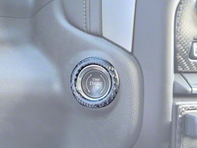Key Ignition Ring Accent Trim; Forged Carbon Fiber (19-21 Silverado 1500; 2022 Silverado 1500 LTD)