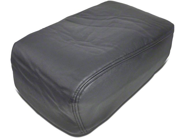 Leather Center Console Lid Cover; Black (07-13 Silverado 1500)