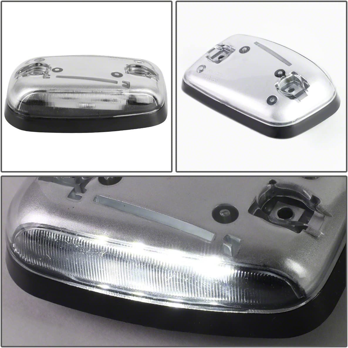 FOR 07-13 SILVERADO/SIERRA 3PCS BLACK HOUSING WHITE LED CAB ROOF RUNNING LIGHT - Foto 3