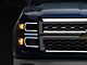 LED DRL Headlights with Amber Corners; Black Housing; Clear Lens (14-15 Silverado 1500)