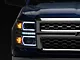 LED DRL Headlights with Amber Corners; Chrome Housing; Clear Lens (14-15 Silverado 1500)