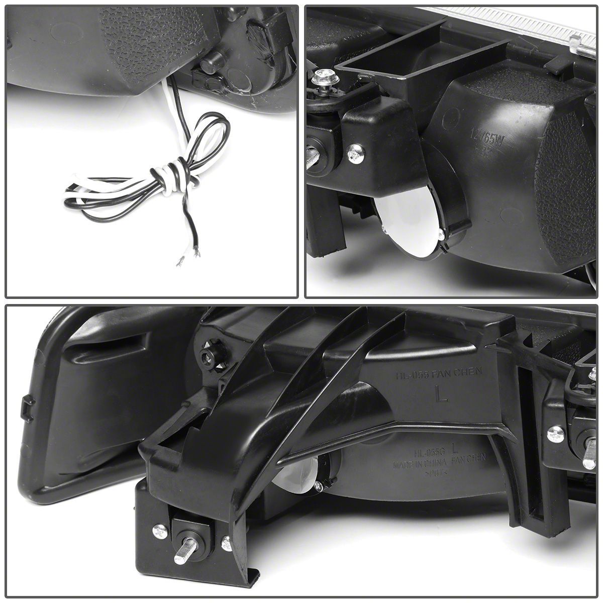 PM Performotor LED DRL Bumper Headlights – For 99-02 Chevy Silverado – Black Housing/Clear Corner - View #4