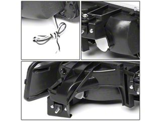 07-14 Chevy Silverado Led Drl Black Housing Clear Corner Headlights+To 07-14 Chevy Silverado Led Drl Black Housing Clear Corner Headlights+To