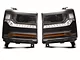 LED DRL Projector Headlights with Clear Corners; Black Housing; Clear Lens (16-18 Silverado 1500 w/ Factory HID Headlights)