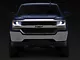LED DRL Projector Headlights with Clear Corners; Chrome Housing; Clear Lens (16-18 Silverado 1500 w/ Factory HID Headlights)