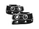 LED Halo Projector Headlights with Bumper Lights; Black Housing; Clear Lens (99-02 Silverado 1500)