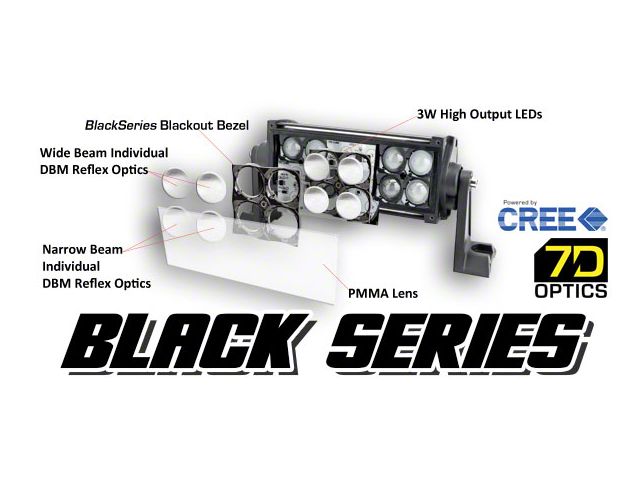 Oracle Off-Road 50-Inch Black Series Dual Row LED Light Bar; Wide/Narrow Beam (Universal; Some Adaptation May Be Required)