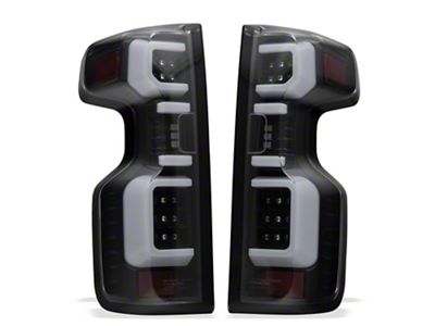 LED Tail Lights; Black Housing; Clear Lens (19-23 Silverado 1500 w/ Factory LED Tail Lights)