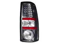 LED Tail Lights; Black Housing; Clear Lens (99-06 Silverado 1500 Fleetside)