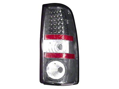 LED Tail Lights; Black Housing; Clear Lens (99-06 Silverado 1500 Fleetside)