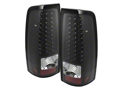 LED Tail Lights; Black Housing; Clear Lens (03-06 Silverado 1500 Fleetside)