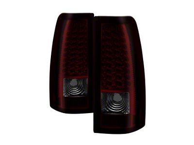 LED Tail Lights; Black Housing; Red Smoked Lens (99-02 Silverado 1500 Fleetside)