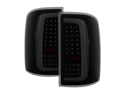 LED Tail Lights; Black Housing; Smoked Lens (14-18 Silverado 1500)