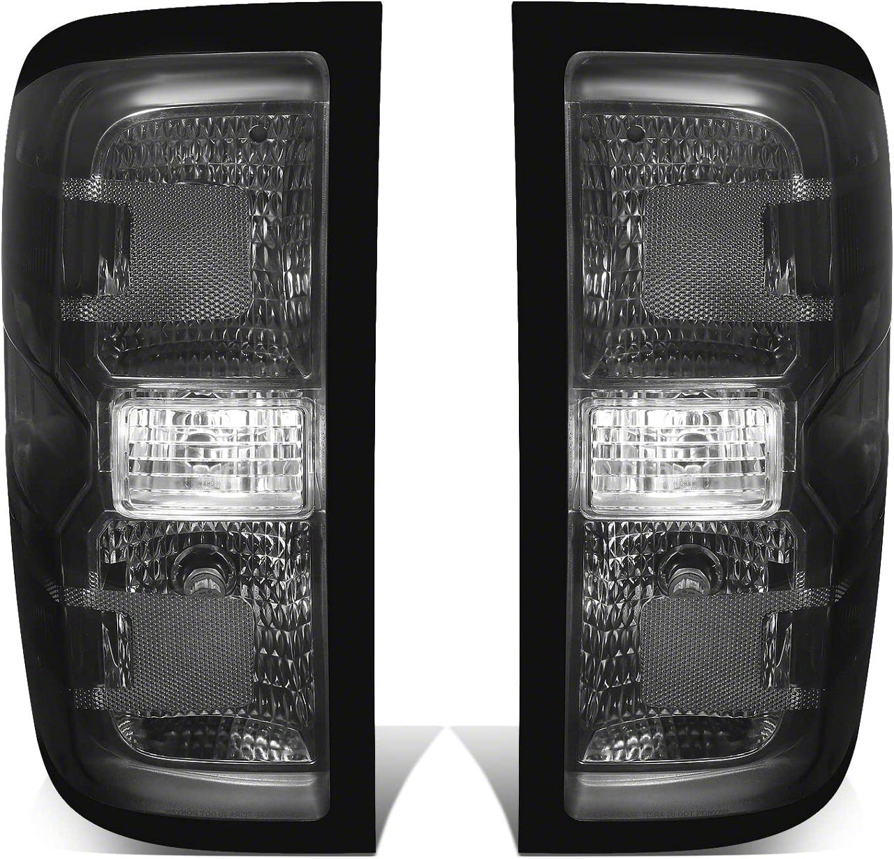 Silverado 1500 LED Tail Lights; Black Housing; Smoked Lens (1418