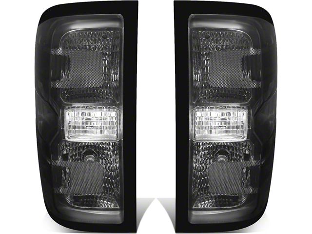 LED Tail Lights; Black Housing; Smoked Lens (14-18 Silverado 1500 w/ Factory Halogen Tail Lights)