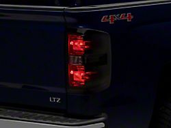 LED Tail Lights; Black Housing; Smoked Lens (14-18 Silverado 1500 w/ Factory Halogen Tail Lights)