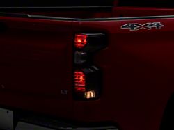 LED Tail Lights; Black Housing; Smoked Lens (19-26 Silverado 1500 w/ Factory Halogen Tail Lights)