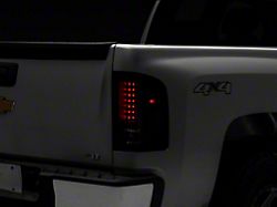 LED Tail Lights; Black Housing; Smoked Lens (07-13 Silverado 1500)